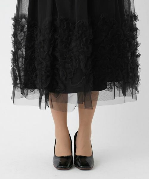 Leilian / レリアン ミニ・ひざ丈スカート | チュールフリルスカート | 詳細14