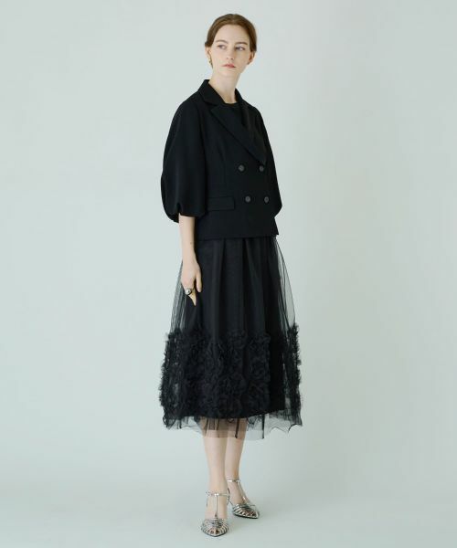 Leilian / レリアン ミニ・ひざ丈スカート | チュールフリルスカート | 詳細2