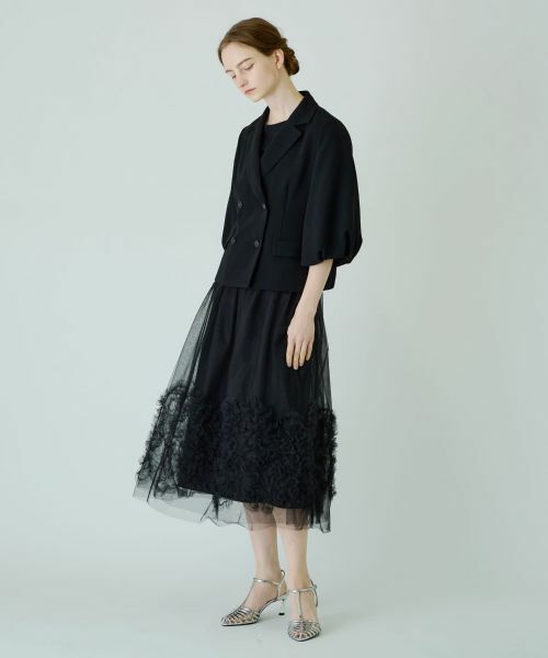 Leilian / レリアン ミニ・ひざ丈スカート | チュールフリルスカート | 詳細4