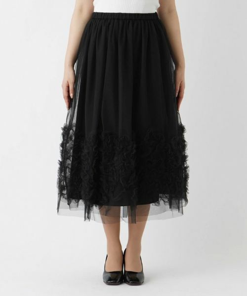 Leilian / レリアン ミニ・ひざ丈スカート | チュールフリルスカート | 詳細9