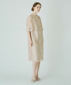 Leilian / レリアン ドレス | ミディ丈総レースワンピース