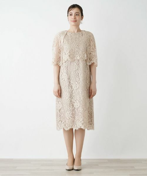 Leilian / レリアン ドレス | ミディ丈総レースワンピース | 詳細10