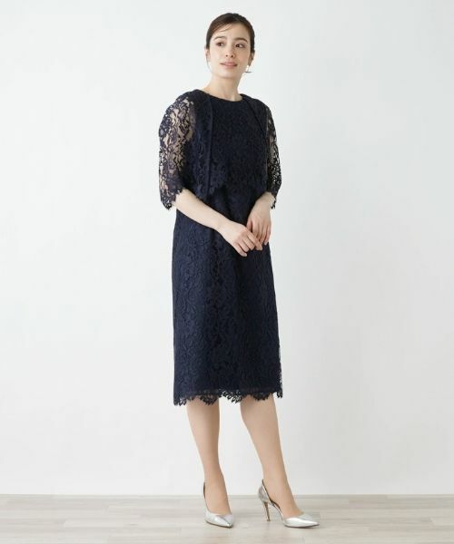 Leilian / レリアン ドレス | ミディ丈総レースワンピース | 詳細21
