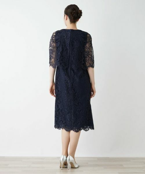 Leilian / レリアン ドレス | ミディ丈総レースワンピース | 詳細23