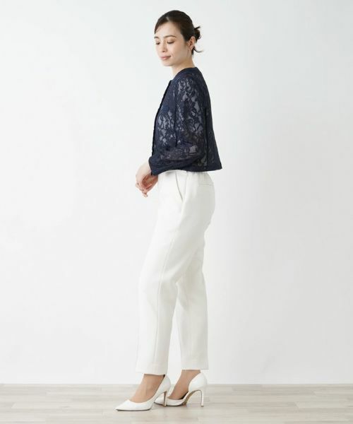 Leilian / レリアン テーラードジャケット | 総レースノーカラージャケット | 詳細11