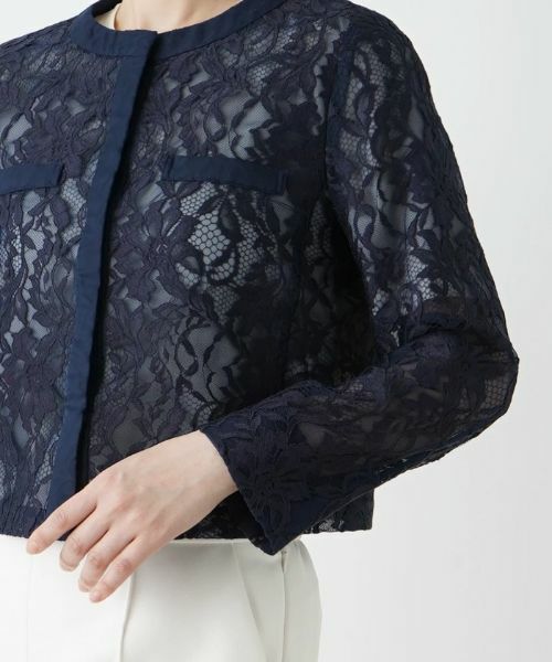 Leilian / レリアン テーラードジャケット | 総レースノーカラージャケット | 詳細19