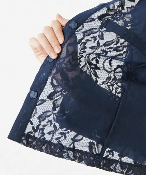 Leilian / レリアン テーラードジャケット | 総レースノーカラージャケット | 詳細22