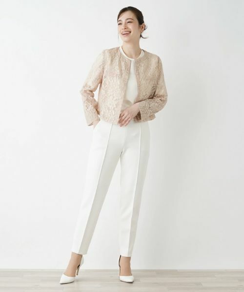 Leilian / レリアン テーラードジャケット | 総レースノーカラージャケット | 詳細24