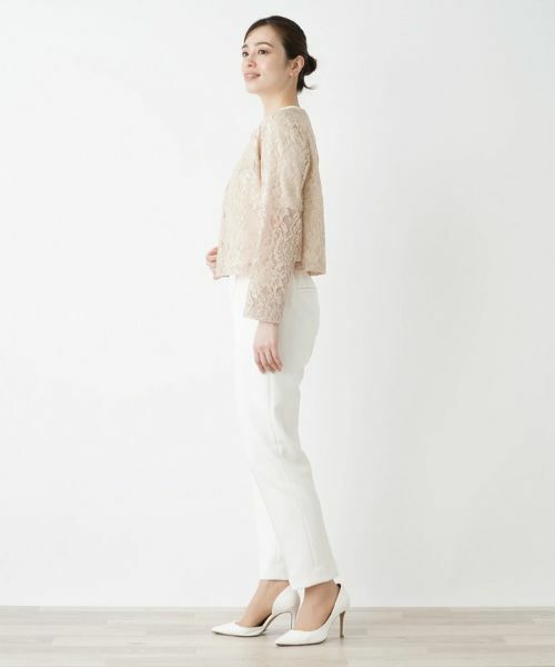 Leilian / レリアン テーラードジャケット | 総レースノーカラージャケット | 詳細25