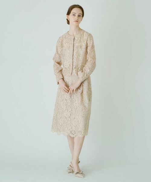 Leilian / レリアン テーラードジャケット | 総レースノーカラージャケット | 詳細6