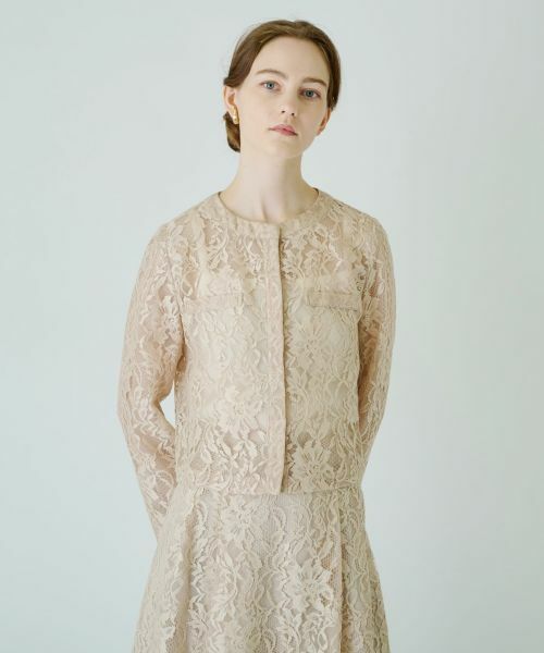 Leilian / レリアン テーラードジャケット | 総レースノーカラージャケット | 詳細7