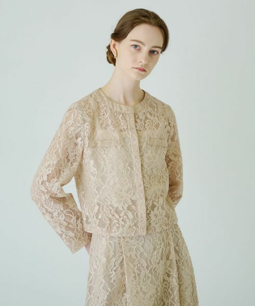 Leilian / レリアン テーラードジャケット | 総レースノーカラージャケット | 詳細8