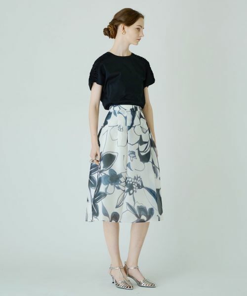 Leilian / レリアン ミニ・ひざ丈スカート | 【店舗人気】フラワープリントスカート | 詳細1