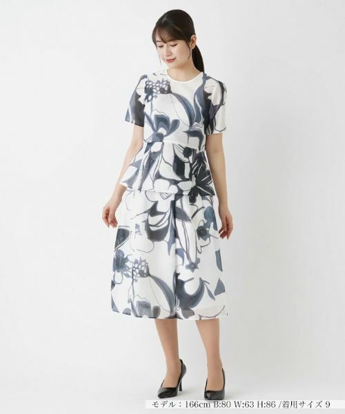 Leilian / レリアン ミニ・ひざ丈スカート | 【店舗人気】フラワープリントスカート | 詳細7