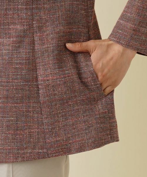 Leilian / レリアン テーラードジャケット | ストレッチ綿麻テーラードジャケット | 詳細11