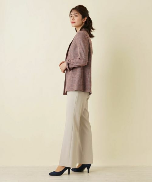 Leilian / レリアン テーラードジャケット | ストレッチ綿麻テーラードジャケット | 詳細2