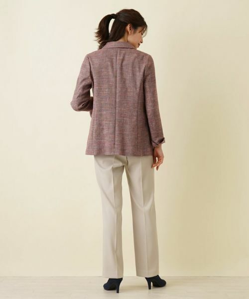 Leilian / レリアン テーラードジャケット | ストレッチ綿麻テーラードジャケット | 詳細3