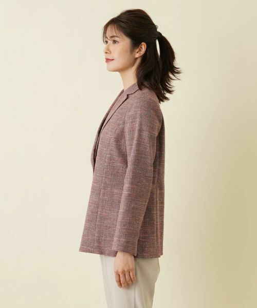 Leilian / レリアン テーラードジャケット | ストレッチ綿麻テーラードジャケット | 詳細5