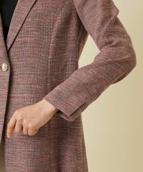 Leilian / レリアン テーラードジャケット | ストレッチ綿麻テーラードジャケット | 詳細9