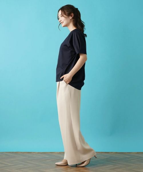 Leilian / レリアン カットソー | 異素材切替半袖カットソー | 詳細2