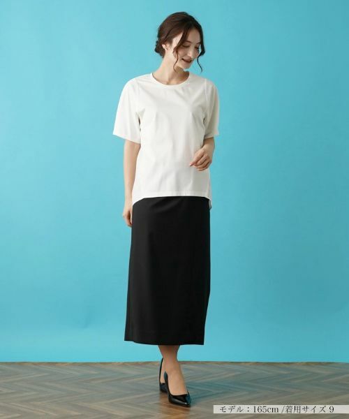 Leilian / レリアン カットソー | 異素材切替半袖カットソー | 詳細4