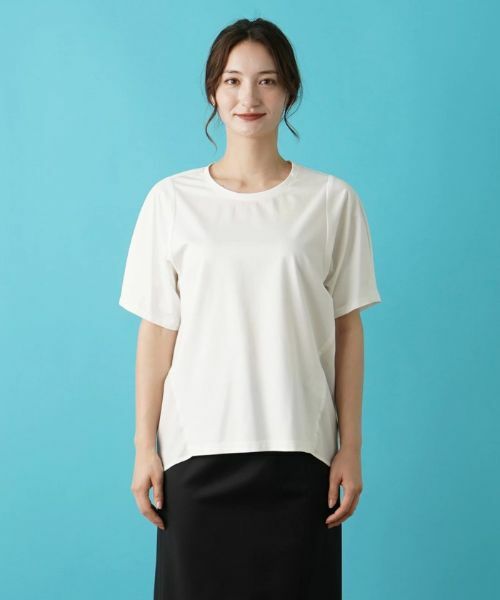 Leilian / レリアン カットソー | 異素材切替半袖カットソー | 詳細7