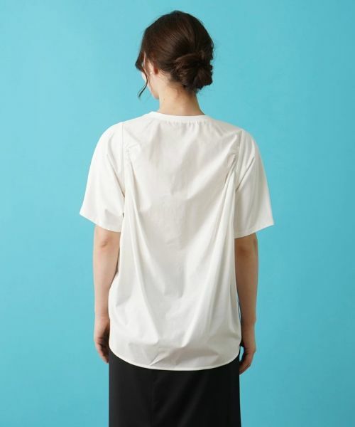 Leilian / レリアン カットソー | 異素材切替半袖カットソー | 詳細9