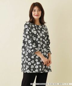 Leilian / レリアン シャツ・ブラウス | フラワープリントプルオーバーブラウス
