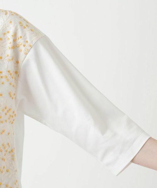 Leilian / レリアン カットソー | フラワーリーフ刺繍カットソー【Leilian WHITE LABEL】 | 詳細13