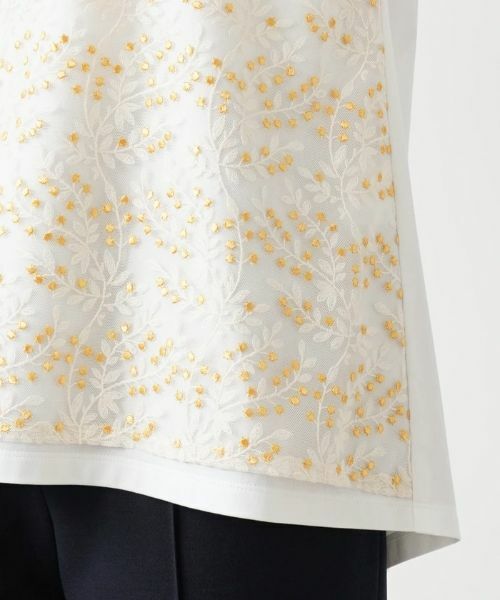 Leilian / レリアン カットソー | フラワーリーフ刺繍カットソー【Leilian WHITE LABEL】 | 詳細14