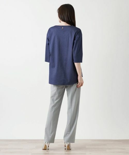 Leilian / レリアン カットソー | フラワーリーフ刺繍カットソー【Leilian WHITE LABEL】 | 詳細3