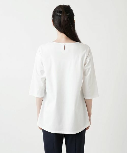 Leilian / レリアン カットソー | フラワーリーフ刺繍カットソー【Leilian WHITE LABEL】 | 詳細9