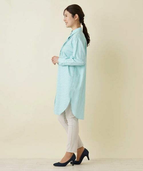 Leilian / レリアン シャツ・ブラウス | ストライプロングブラウス【SOMELOS】 | 詳細2
