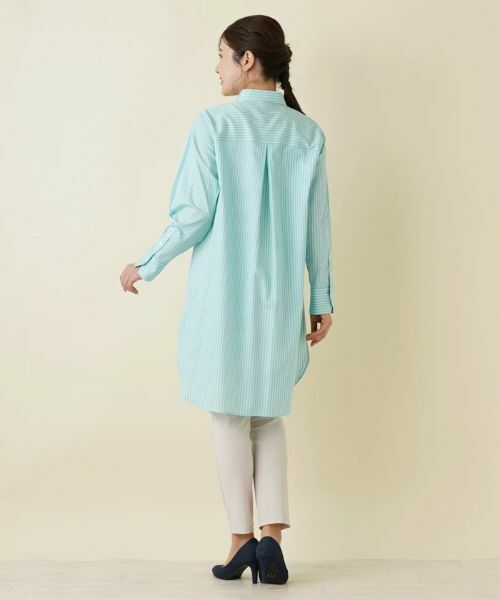 Leilian / レリアン シャツ・ブラウス | ストライプロングブラウス【SOMELOS】 | 詳細3