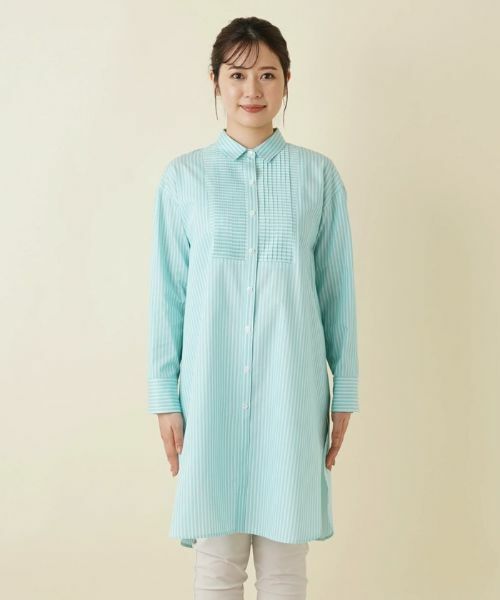 Leilian / レリアン シャツ・ブラウス | ストライプロングブラウス【SOMELOS】 | 詳細4