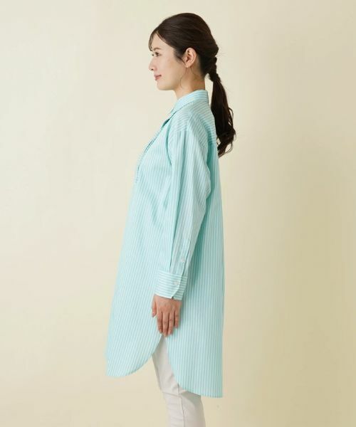 Leilian / レリアン シャツ・ブラウス | ストライプロングブラウス【SOMELOS】 | 詳細5