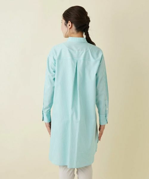 Leilian / レリアン シャツ・ブラウス | ストライプロングブラウス【SOMELOS】 | 詳細6