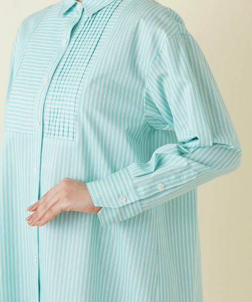 Leilian / レリアン シャツ・ブラウス | ストライプロングブラウス【SOMELOS】 | 詳細9