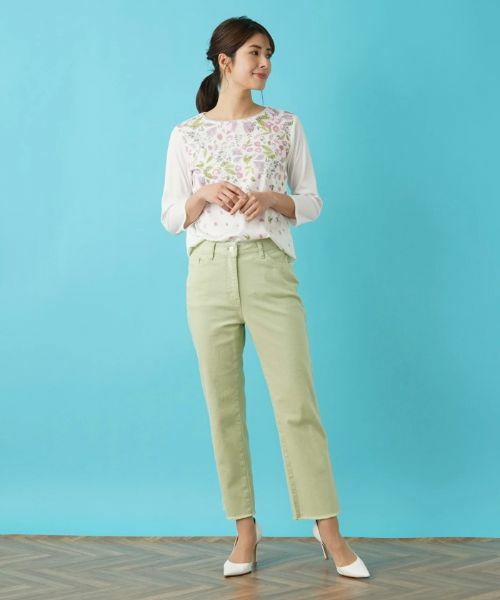 Leilian / レリアン デニムパンツ | ストレッチクロップドパンツ | 詳細27