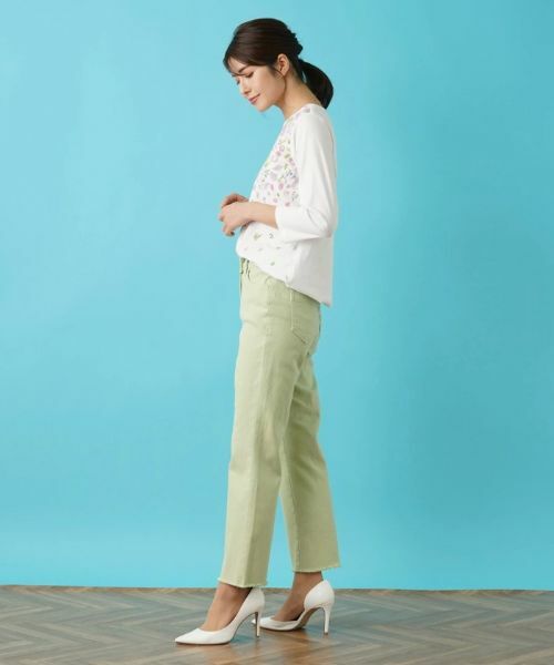 Leilian / レリアン デニムパンツ | ストレッチクロップドパンツ | 詳細28