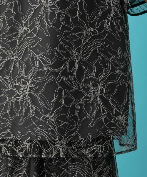 Leilian / レリアン シャツ・ブラウス | フラワー刺繍半袖プルオーバーブラウス | 詳細11