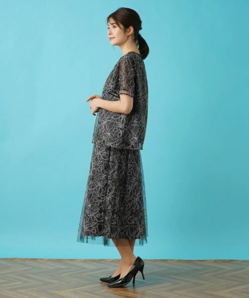 Leilian / レリアン シャツ・ブラウス | フラワー刺繍半袖プルオーバーブラウス | 詳細2