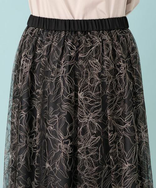 Leilian / レリアン ミニ・ひざ丈スカート | 刺繍スカート | 詳細15