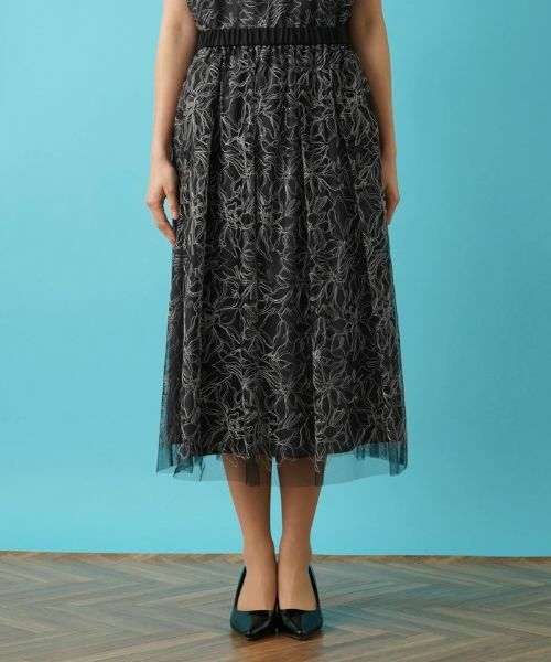 Leilian / レリアン ミニ・ひざ丈スカート | 刺繍スカート | 詳細20