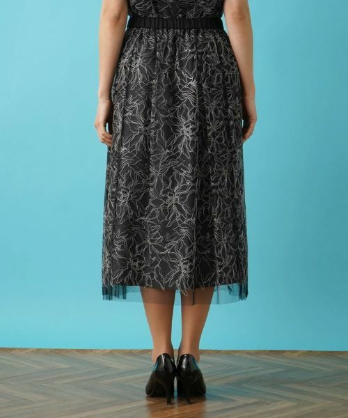 Leilian / レリアン ミニ・ひざ丈スカート | 刺繍スカート | 詳細22
