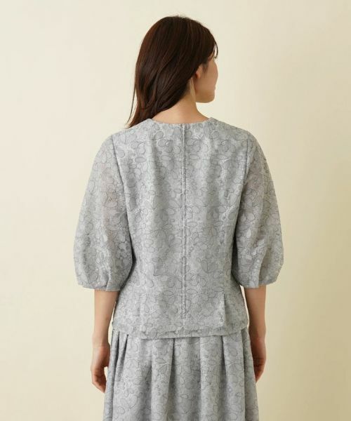 Leilian / レリアン セットアップ | 七分袖ブラウス×ロングフレアスカートセット【セレモニー】【Leilian WHITE LABEL】 | 詳細7