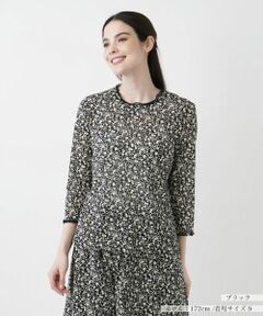 Leilian / レリアン カットソー | ミニフラワープリントプルオーバー