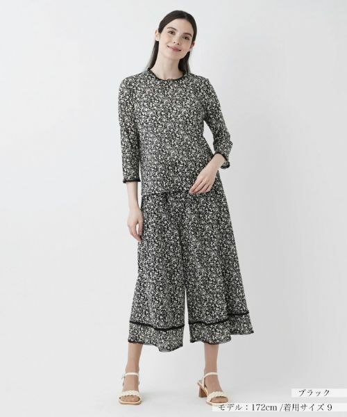 Leilian / レリアン カットソー | ミニフラワープリントプルオーバー | 詳細1