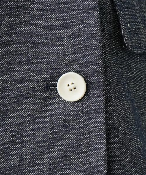 Leilian / レリアン テーラードジャケット | ストレッチデニム調ダブルブレストジャケット | 詳細27