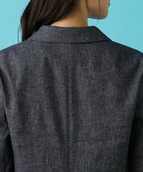 Leilian / レリアン テーラードジャケット | ストレッチデニム調ダブルブレストジャケット | 詳細28